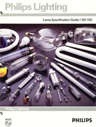 Catalogo de lamparas Philips de 1988 USA. Ingles Tamaño 